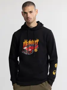 Snitch Printed Hooded Cotton Sweatshirt
