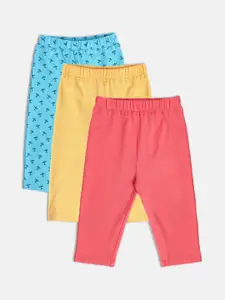 MINI KLUB Boys Pack of 3 Printed Pure Cotton Track Pants