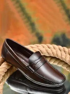 IMCOLUS Men Brown Leather Fashion