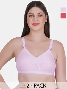 Reveira Pack Of 2 Medium Coverage Non Padded Everyday Bra With All Day Comfort
