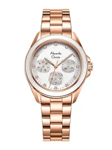 Alexandre Christie Women Stainless Steel Straps Multifunction Analogue Watch 2A50BFBRGSL