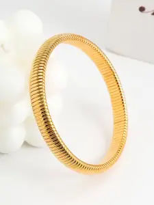 ZIVOM Women 18K Gold Anti Tarnish Gold-Plated Stretchable Bangle-Style Bracelet