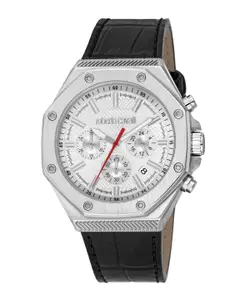 Roberto Cavalli Men Leather Straps Analogue Watch RC5G047L0015