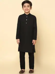 KISAH Boys Regular Fit Solid Kurta Pyjama Set
