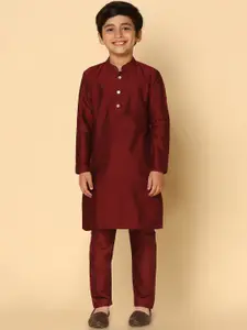 KISAH Boys Mandarin Collar Kurta with Pyjamas