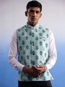 VASTRAMAY Printed Cotton Nehru Jacket