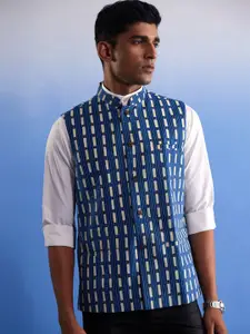 VASTRAMAY Printed Cotton Nehru Jacket