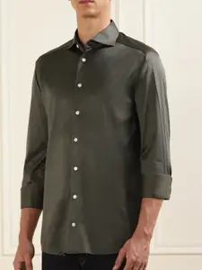 Eton Cutaway Collar Cotton Twill Casual Shirt