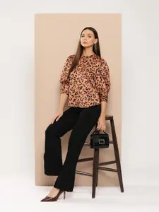 Chemistry Animal Print Casual Shirt