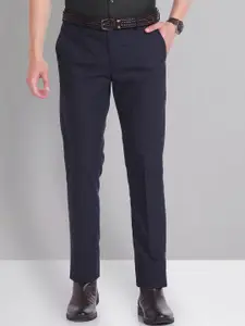 AD By Arvind Men Slim Fit Mid-Rise Formal Trousers