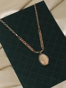 SOHI Gold-Plated Studded Necklace