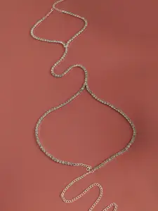 SOHI Silver-Toned Silver-Plated Necklace