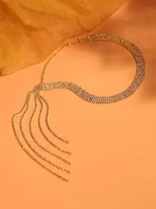 SOHI Silver-Toned & Gold-Toned Silver-Plated Choker Necklace
