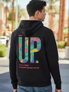 Bewakoof Dont Grow Up Typography Printed Hooded Sweatshirt