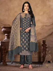 KALINI Ethnic Motifs Woven Design Gotta Patti Detail Unstitched Dress Material