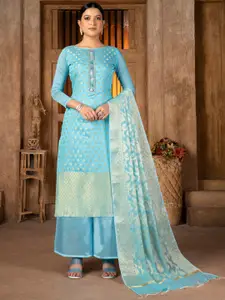 KALINI Ethnic Motifs Woven Design Banarasi Jacquard Unstitched Dress Material