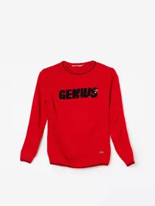 Fame Forever by Lifestyle Boys Red Long Sleeves Pullover