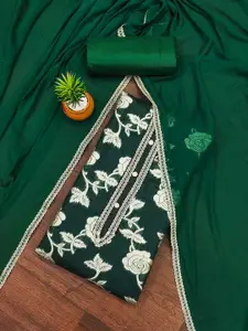 KALINI Floral Woven Design Zari Unstitched Dress Material