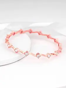 GIVA Rose Gold-Plated Stone Studded Bangles