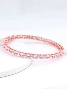 GIVA Rose Gold-Plated Stone-Studded Bangles