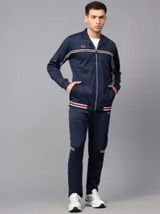 Shiv Naresh Colourblocked Mock Collar Sports Tracksuit