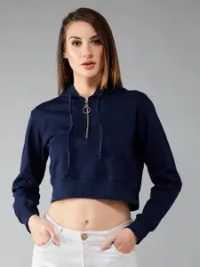 DressBerry Women Navy Blue Sweatshirt