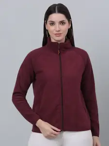 Cantabil Mock Collar Fleece Front-Open Sweatshirt
