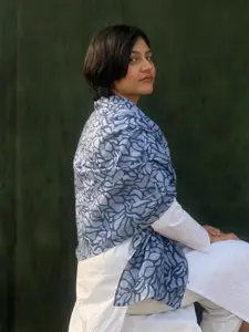 BUTA BUTI Abstract Printed Cotton Scarf