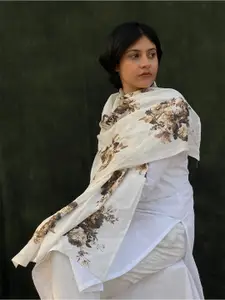 BUTA BUTI Floral Printed Cotton Scarf