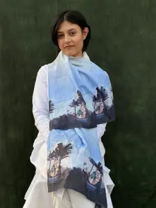 BUTA BUTI Graphic Printed Cotton Scarf