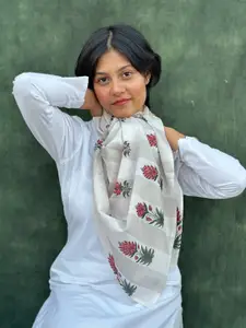 BUTA BUTI Floral Printed Cotton Scarf