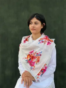 BUTA BUTI Floral Printed Cotton Scarf