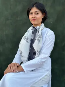 BUTA BUTI Madhubani Art Printed Cotton Scarf