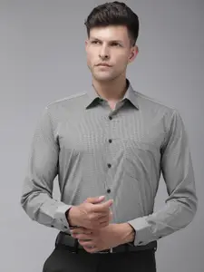 Van Heusen Slim Fit Micro Checks Opaque Formal Shirt