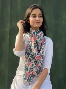 BUTA BUTI Women Floral Printed Cotton Scarf