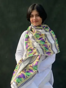 BUTA BUTI Gondh Art Printed Cotton Scarf