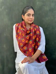 BUTA BUTI Ethnic Motifs Printed Cotton Scarf