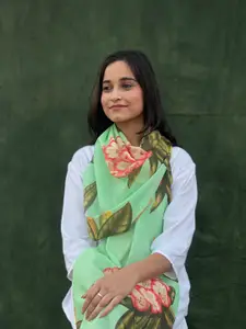 BUTA BUTI Floral Printed Cotton Scarf