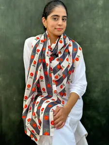 BUTA BUTI Floral Printed Cotton Scarf