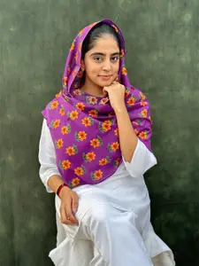 BUTA BUTI Floral Printed Cotton Scarf
