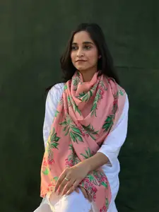BUTA BUTI Floral Printed Cotton Scarf
