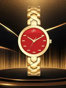 DressBerry Women Stainless Steel Straps Analogue Watch DB-017-Red