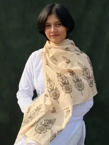 BUTA BUTI Floral Printed Cotton Scarf