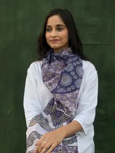 BUTA BUTI Ajrakh Printed Cotton Scarf