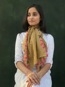BUTA BUTI Floral Printed Cotton Scarve