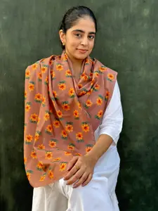 BUTA BUTI Floral Printed Cotton Scarf