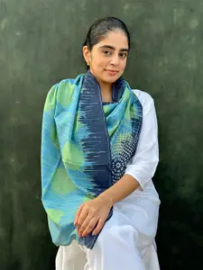 BUTA BUTI Abstract Printed Cotton Scarf