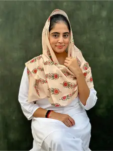 BUTA BUTI Floral Printed Cotton Scarf