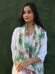 BUTA BUTI Floral Printed Cotton Scarf