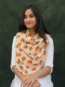 BUTA BUTI Floral Printed Cotton Scarf